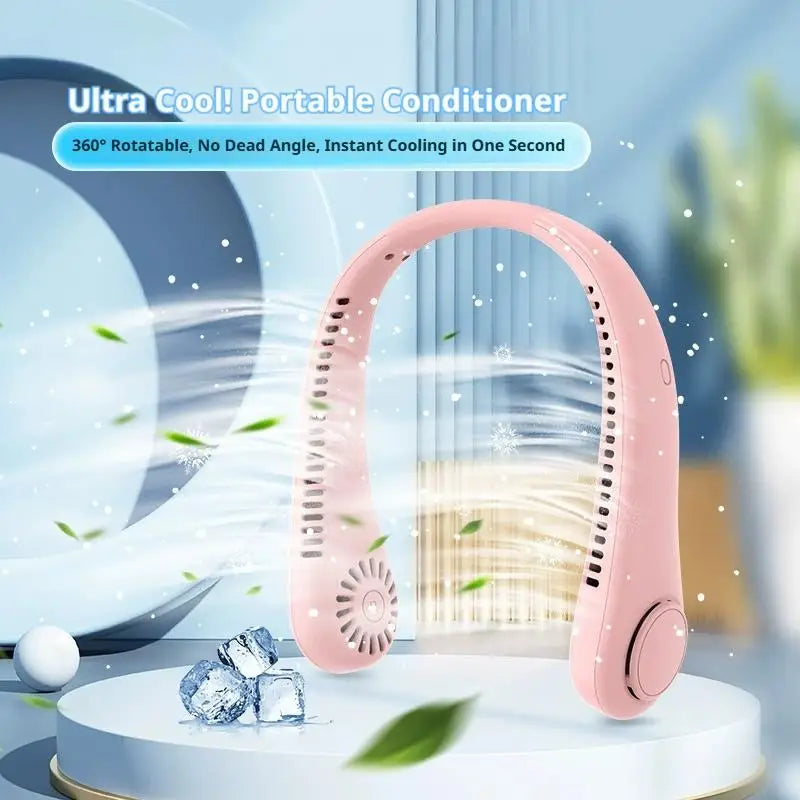 Bladeless Portable Neck Fan, 3-Speed